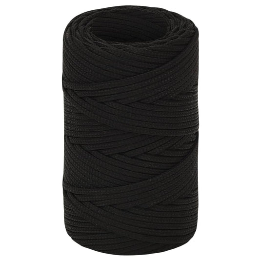 Vidaxl werktouw 2 mm 50 m polyester zwart