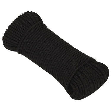Vidaxl werktouw 3 mm 100 m polyester zwart