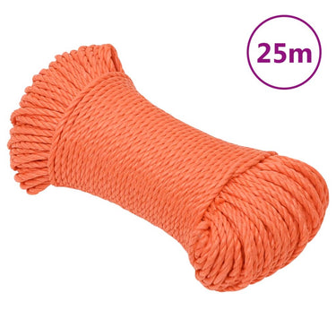 Vidaxl werktouw 6 mm 25 m polypropeen oranje