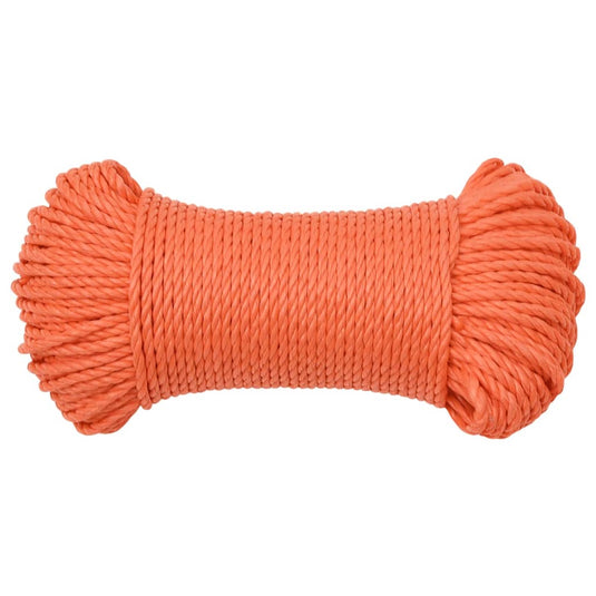 Vidaxl werktouw 6 mm 250 m polypropeen oranje