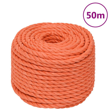 Vidaxl werktouw 10 mm 50 m polypropeen oranje
