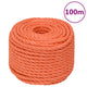Vidaxl werktouw 20 mm 100 m polypropeen oranje