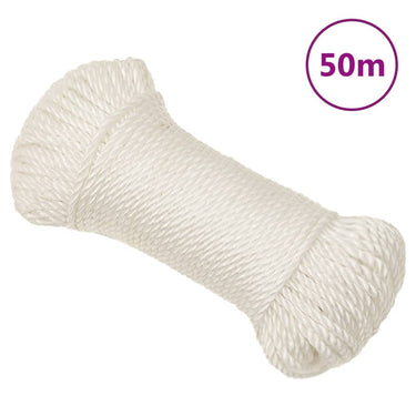 Vidaxl werktouw 3 mm 50 m polypropeen wit