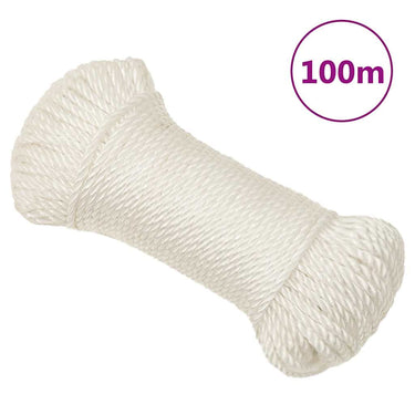 Vidaxl werktouw 6 mm 100 m polypropeen wit
