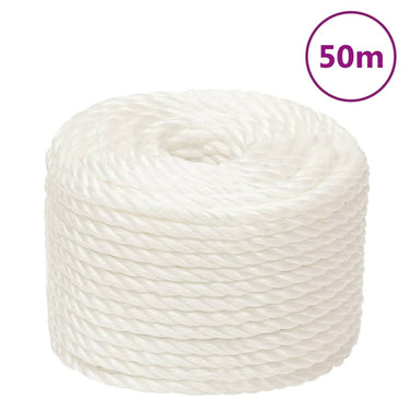 Vidaxl werktouw 24 mm 50 m polypropeen wit