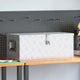 Vidaxl opbergbox 70x31x27 cm aluminium zilverkleurig