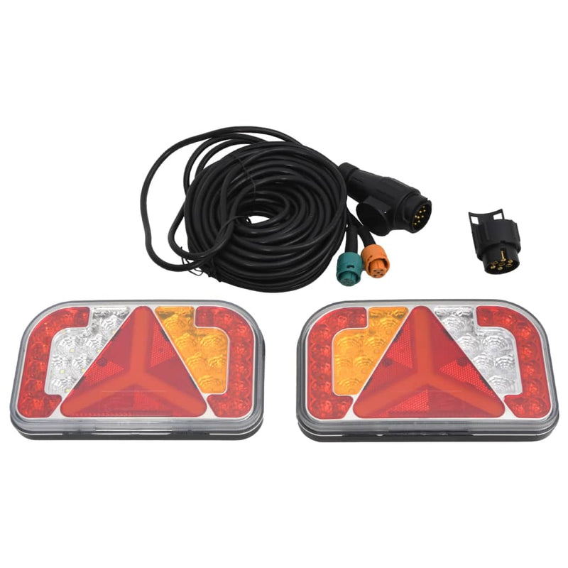 Load image into Gallery viewer, Vidaxl aanhangerlampen 2 st led-lamp 12 v 24x5x14,5 cm rood
