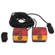 Vidaxl aanhangerlampen 2 st klassiek peertje 12 v 10,5x5x9,5 cm rood