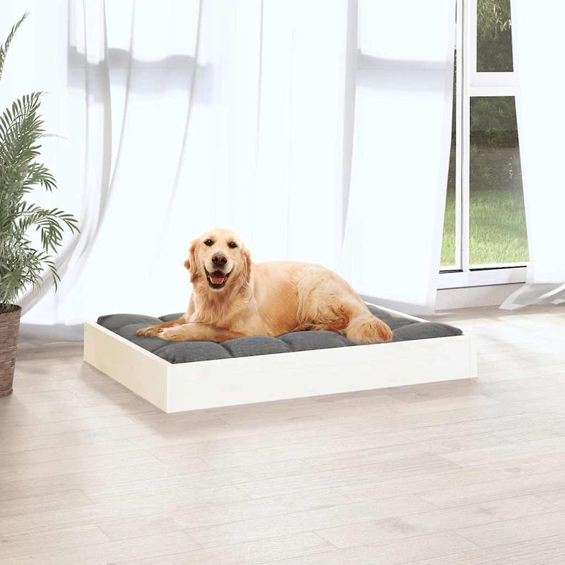 Load image into Gallery viewer, Vidaxl hondenmand 71,5x54x9 cm massief grenenhout wit
