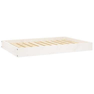 Vidaxl hondenmand 91,5x64x9 cm massief grenenhout wit