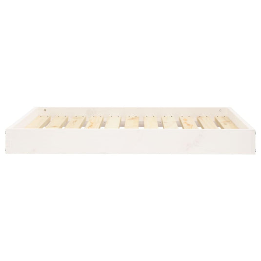 Vidaxl hondenmand 91,5x64x9 cm massief grenenhout wit