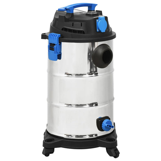 Vidaxl nat- en droogzuiger 1200 w 30 l zilverkleurig