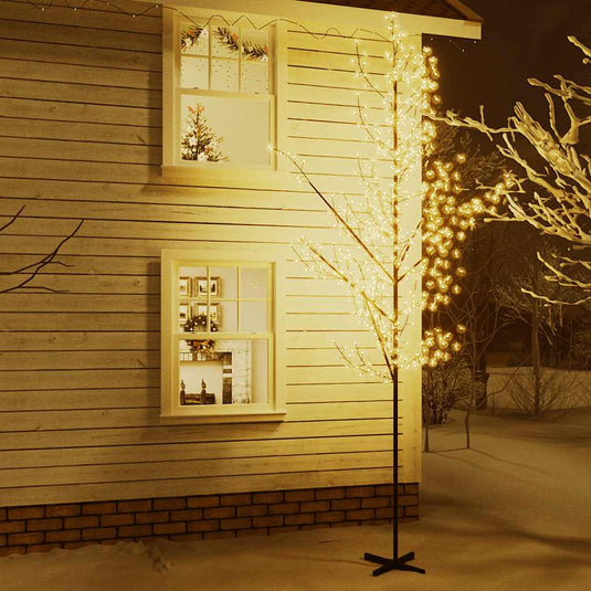 Vidaxl boom kersenbloesem 672 led's warmwit 400 cm