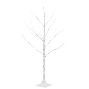 Vidaxl berkenboom led 48 led's warmwit 120 cm wit