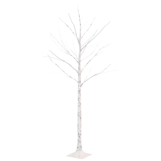 Vidaxl berkenboom led 72 led's warmwit 150 cm wit