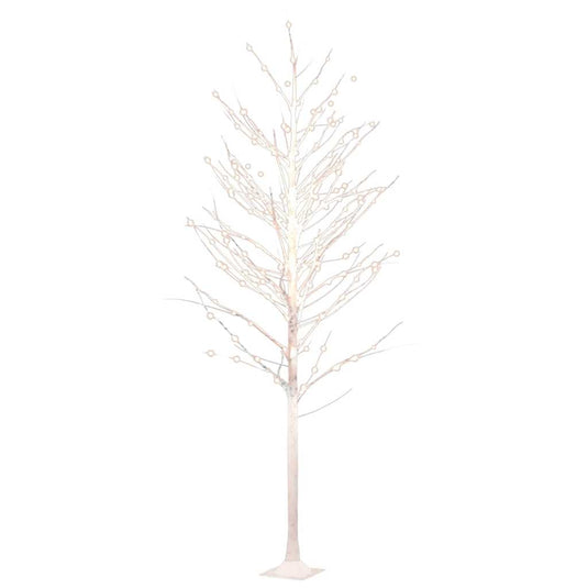 Vidaxl berkenboom led 240 led's warmwit 300 cm wit