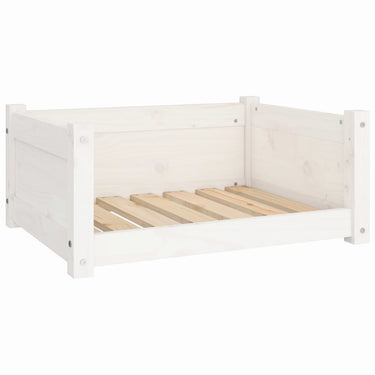 Vidaxl hondenbed wit 65,5x50,5x28 cm massief grenenhout