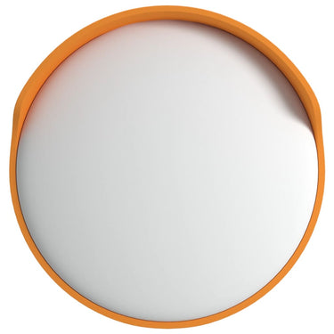 Vidaxl buiten convex verkeersspiegel oranje ø30 cm polycarbonaat