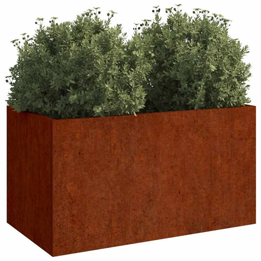 Vidaxl plantenbak 62x30x29 cm cortenstaal
