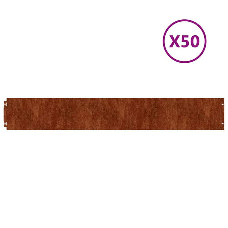 Load image into Gallery viewer, Vidaxl gazonranden 10 stuks 15x103 cm flexibel cortenstaal
