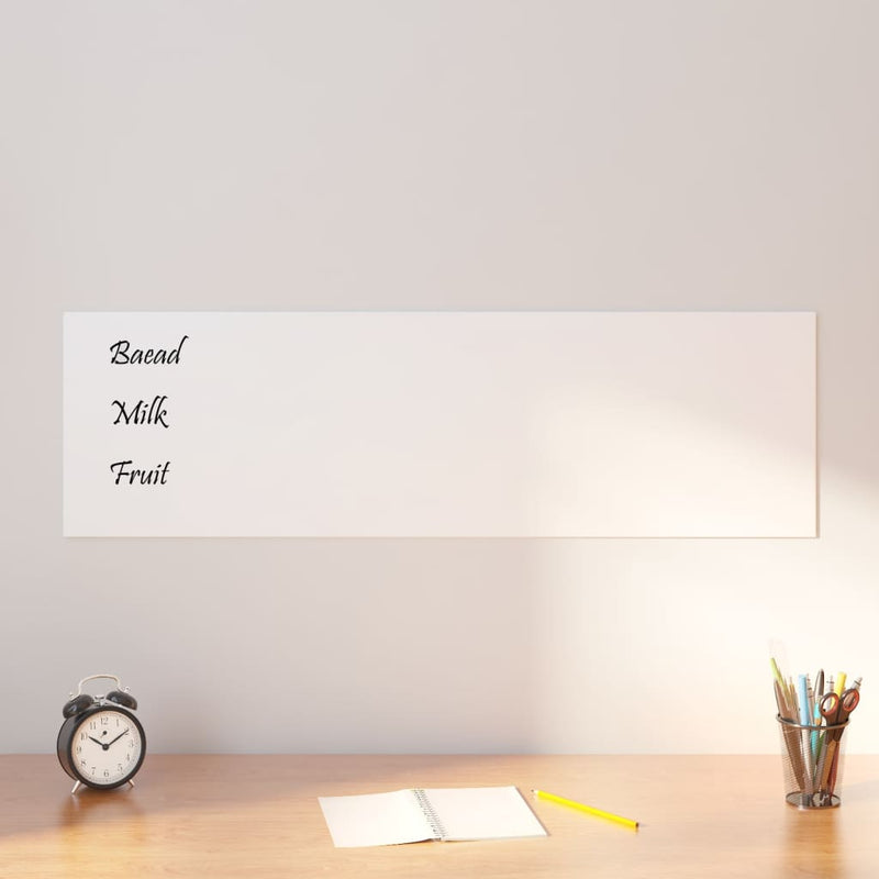 Load image into Gallery viewer, Vidaxl magneetbord voor aan de wand 100x30 cm gehard glas wit
