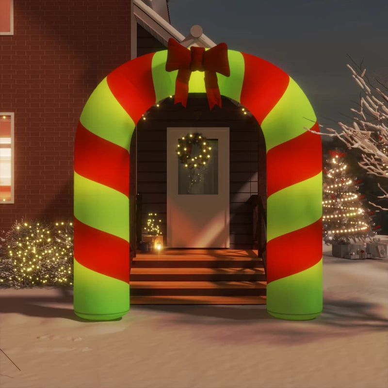 Load image into Gallery viewer, VidaXL Kerstboog opblaasbaar met LED's 270 cm
