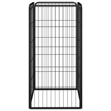 Vidaxl hondenkennel 4 panelen 50 x 100 cm gepoedercoat staal zwart