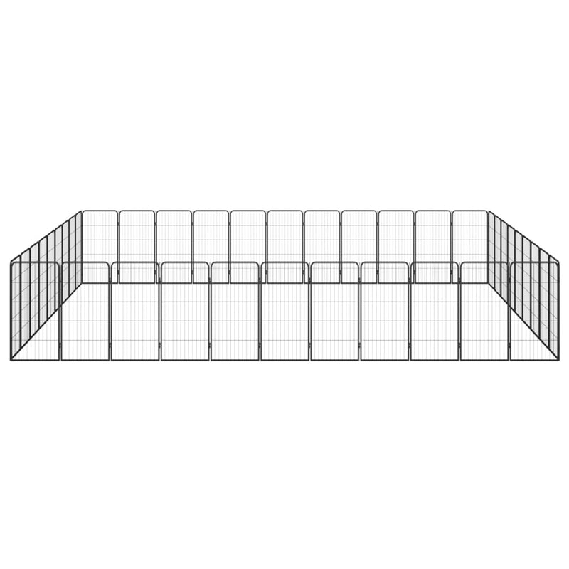 Load image into Gallery viewer, VidaXL Hondenkennel 40 panelen 50 x 100 cm gepoedercoat staal zwart
