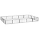 Vidaxl hondenkennel 16 panelen 100x50 cm gepoedercoat staal zwart