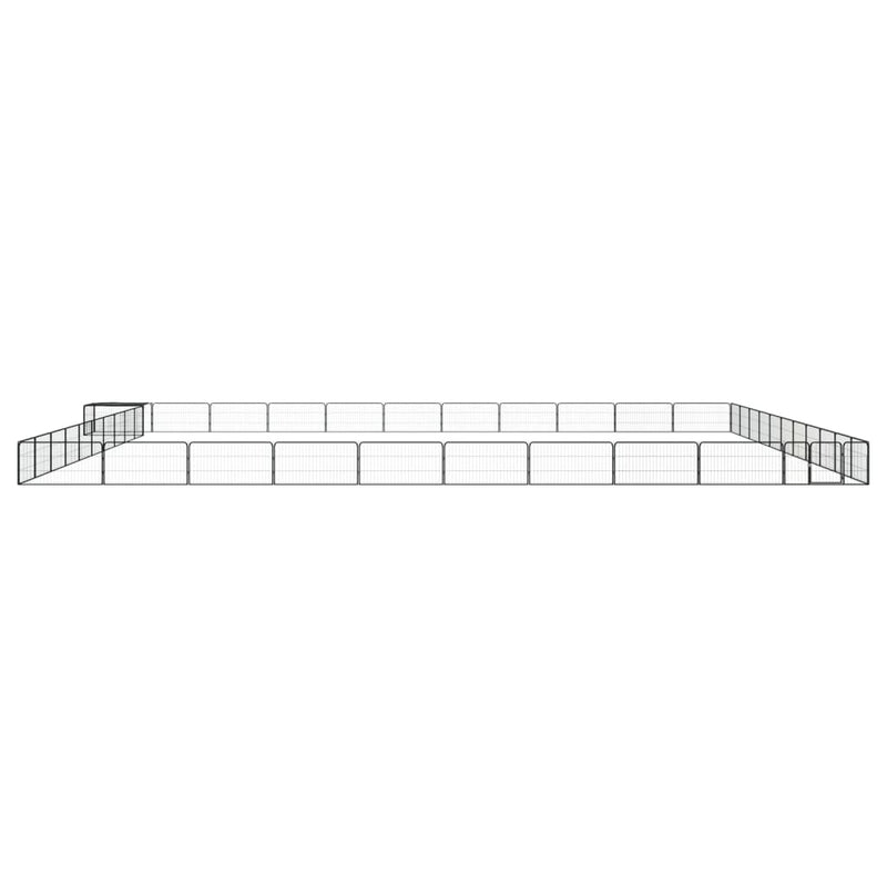 Load image into Gallery viewer, VidaXL Hondenkennel 44 panelen 100x50 cm gepoedercoat staal zwart
