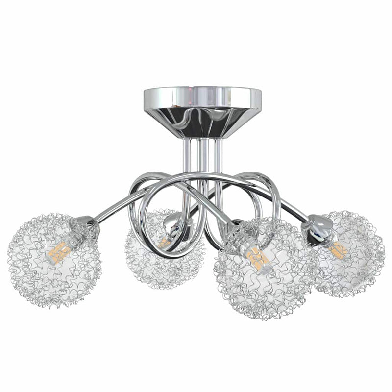 Load image into Gallery viewer, Vidaxl plafondlamp met gaasdraad kappen voor 4 x g9 led

