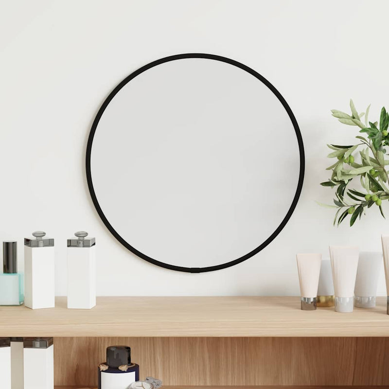 Load image into Gallery viewer, Vidaxl wandspiegel rond ø30 cm zwart
