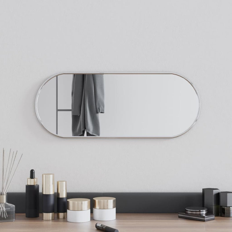 Load image into Gallery viewer, Vidaxl wandspiegel 50x20 cm ovaal zilverkleurig
