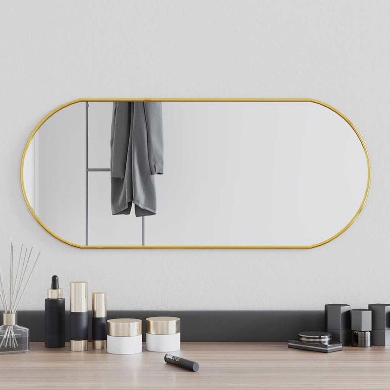 Load image into Gallery viewer, Vidaxl wandspiegel 70x30 cm ovaal goudkleurig
