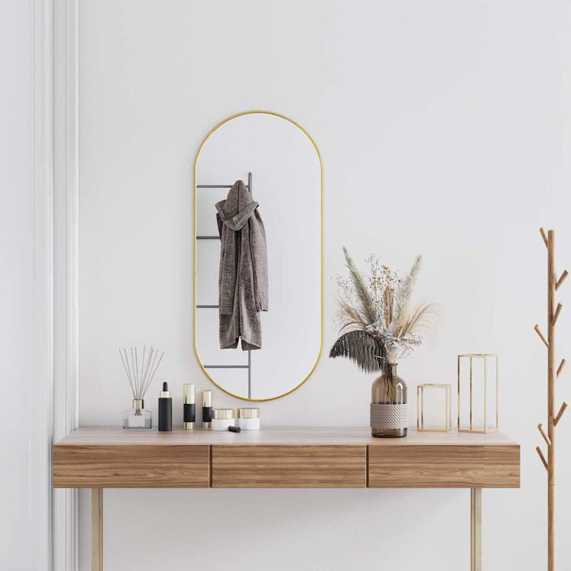 Load image into Gallery viewer, Vidaxl wandspiegel 100x45 cm ovaal goudkleurig
