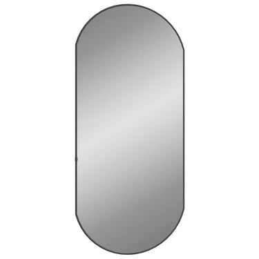 Vidaxl wandspiegel 90x40 cm ovaal zwart
