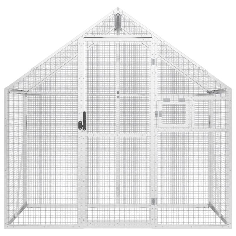 Load image into Gallery viewer, Vidaxl volière 179x100x185 m aluminium zilverkleurig
