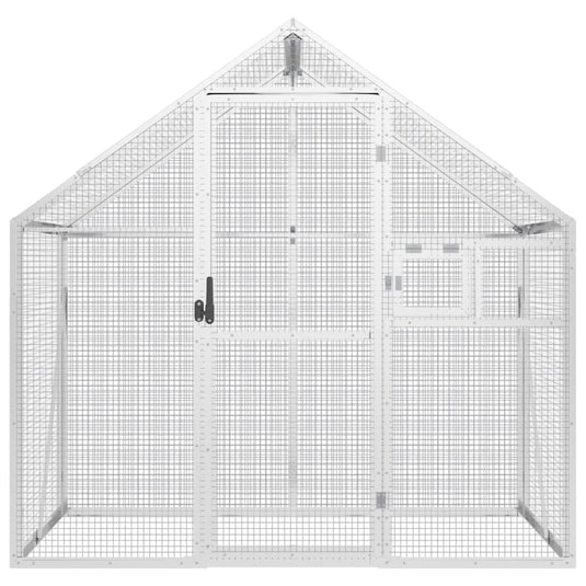 Vidaxl volière 179x100x185 m aluminium zilverkleurig