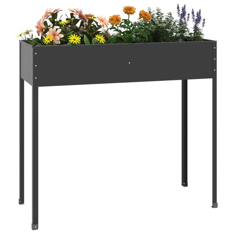 Load image into Gallery viewer, Vidaxl plantenbak 100,5x40,5x90 cm gegalvaniseerd staal antracietkleur

