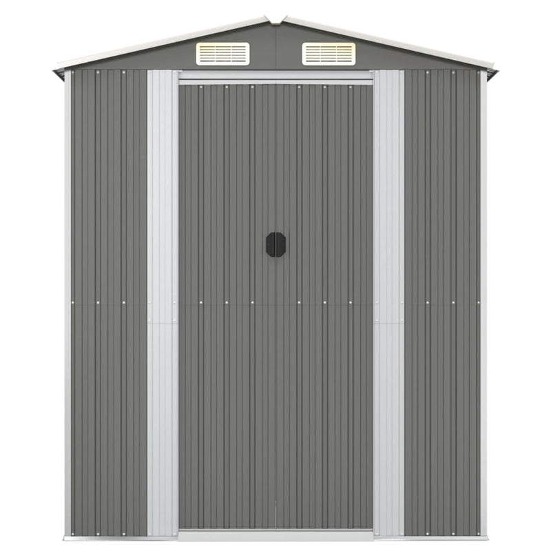 Load image into Gallery viewer, VidaXL Tuinschuur 192x108x223 cm gegalvaniseerd staal lichtgrijs
