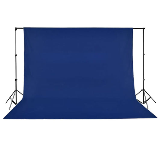 Vidaxl achtergrond zonder standaard chromakey 500x300 cm katoen blauw