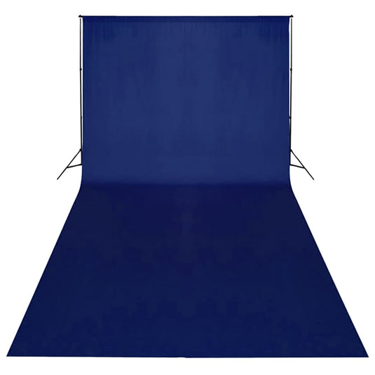 Vidaxl achtergrond zonder standaard chromakey 600x300 cm katoen blauw
