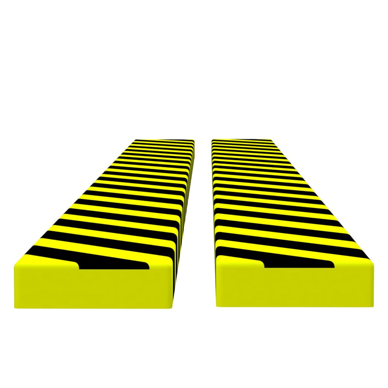 Load image into Gallery viewer, Vidaxl hoekbeschermers 2 st 6x2x101,5 cm pu geel en zwart
