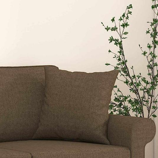 Vidaxl sierkussens 2 st 40x40 cm stof bruin