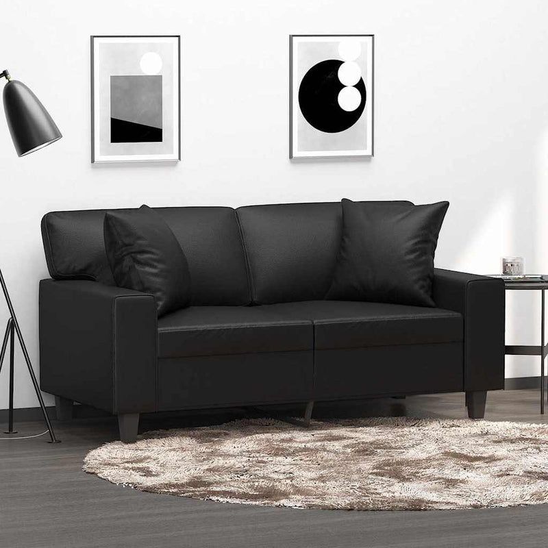 Load image into Gallery viewer, Vidaxl sierkussens 2 st 40x40 cm kunstleer zwart
