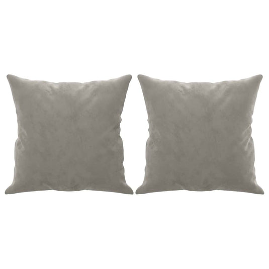 Vidaxl sierkussens 2 st 40x40 cm fluweel lichtgrijs