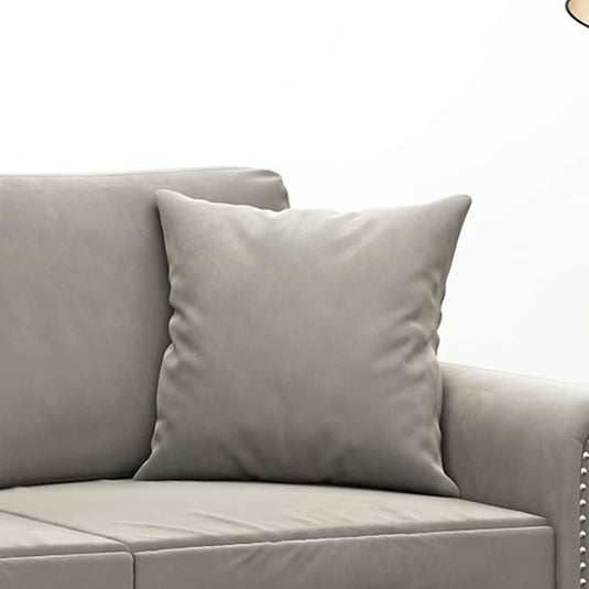 Vidaxl sierkussens 2 st 40x40 cm fluweel lichtgrijs