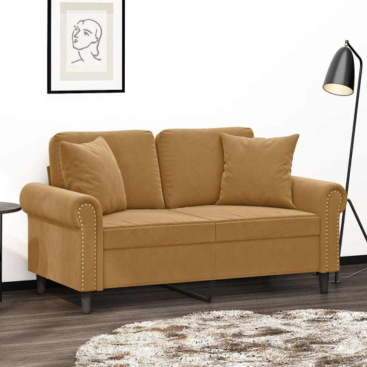 Vidaxl sierkussens 2 st 40x40 cm fluweel bruin