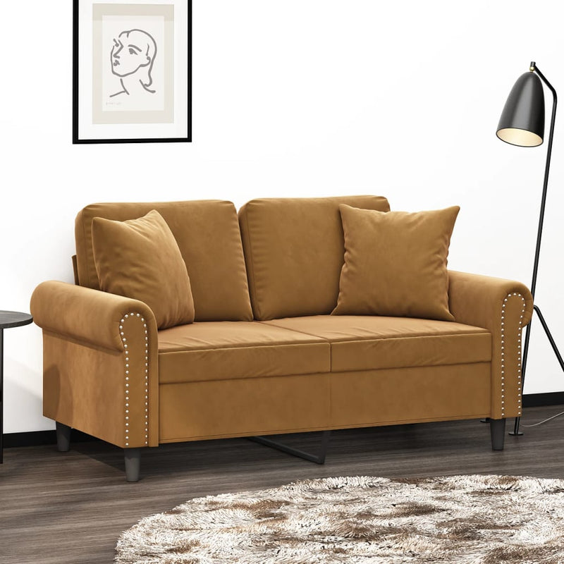 Load image into Gallery viewer, Vidaxl sierkussens 2 st 40x40 cm fluweel bruin
