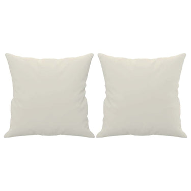 Vidaxl sierkussens 2 st 40x40 cm fluweel crèmekleurig